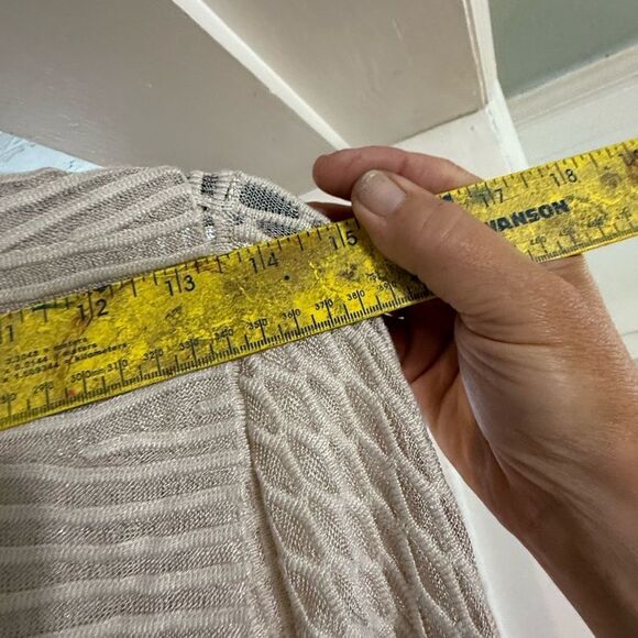 Long Sleeve Pointelle Peplum Sweater Cardigan - Picture 8 of 9